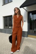 Athena Linen Set - Orange