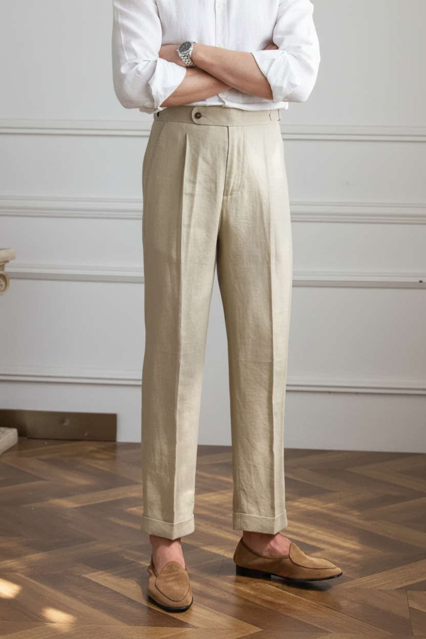Men's Linen Casual Trousers